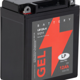 LP LB12A-4 GEL Motor Accu 12V 12Ah 170CCA EN +L 135x80x160mm