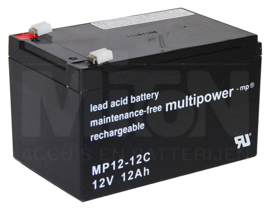 Multipower VRLA EV AGM Accu 12V 12Ah MP12-12C F2, 151x98x98/98