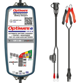 OptiMate 6 AmpMatic 12V 6A acculader TM360 Silver