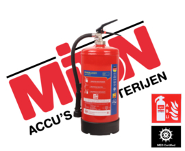 Brandblusser F500 9 ltr voor Klasse Lithium batterijen vorstvrij tot -30 MED
