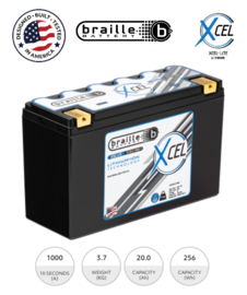 Braille XC20.0-1000-1 Superieure Motorsport Lithium Accu 12,8V 20h 256Wh ﻿+R LiFePO4 248x96x154mm