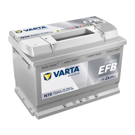 Varta 570500 / N70 EFB Start Stop Auto Accu 12V 70Ah 760CCA +R  / 278x175x190mm