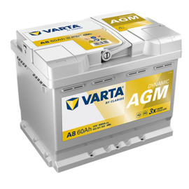 Varta AGM Start Stop Auto Accu A8 12V 60Ah 680CCA +R type M560901068 242x175x190mm