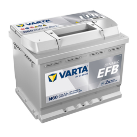 Varta 560500 / N60 EFB Start Stop Auto Accu 12V 60Ah 640CCA +R  / 242x175x190mm