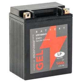LP LTX14AH-3 GEL Motor Accu 12V 14Ah 230CCA EN +R 134x88x166mm