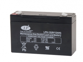 LP VRLA AGM Accu 6V 12Ah VDS LP6-12 / 151x51x94/100mm