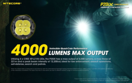 Nitecore P20iX tactische zaklamp, 4000 lumen