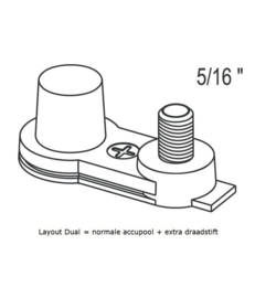 Dynac 31DC Semi Tractie Accu 12V 105Ah (20hr) Dubbele Polen 330x172x217mm (tbv mover / recreatie boot of camper)