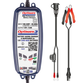 OptiMate 3 12V 0,8A druppellader TM430 Silver