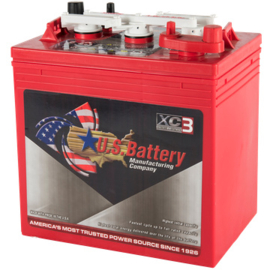 US Battery Deep Cycle Accu US2200 DUAL 6V 232Ah (20hr) 260x181x286/286mm  langere levertijd