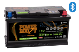 Powerboozt Lithium Accu 12.8V 100 Ah 1280Wh met Bluetooth BP-Li 12-100 LT / 353x175x190mm