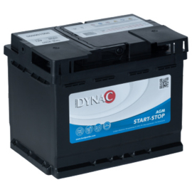 Dynac AGM Start Stop Auto Accu 12V 60Ah 680CCA +R type M56090 / 241x174x190mm
