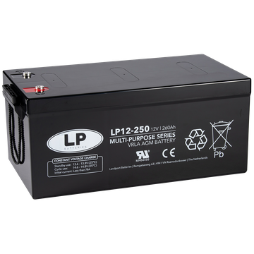 LP AGM Deep Cycle Multi-Purpose Accu 12V 260Ah +R, T11, LP12-250  521x268x220/225
