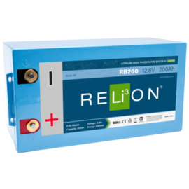 Relion hoogwaardige Lithium LifePo4 Accu RB200 12.8V 200 Ah 2560Wh / 520x267x228mm