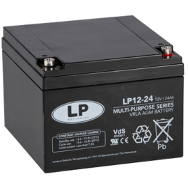 LP VRLA AGM Accu 12V 24Ah VDS LP12-24 / 166x175x125mm