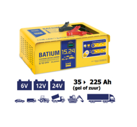 GYS Batium 15/24 Acculader 6/12/24V, 7/10/15A, 35-225Ah