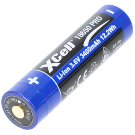 X-cell 18650 Li-Ion 3400MAH 3,7V met PCB (geïntegreerde beveiliging)