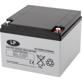 LP VRLA-EV DC AGM Accu 12V 26Ah +R, T12, EV12-26/EV12026 166x176x125/125