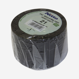 Nitto isolatietape 21A PVC zwart 50mmx20m