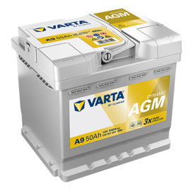 Varta AGM Start Stop Auto Accu A9 12V 50Ah 540CCA +R type M550901054 207x175x190mm