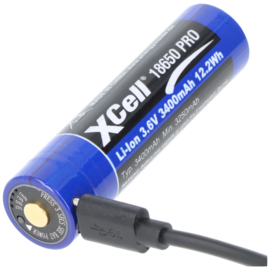 X-cell 18650 Li-Ion 3400MAH 3,7V met PCB (geïntegreerde beveiliging)