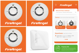 FireAngel SMART HOME SET - koppelbare Rookmelder 3-pack + Gateway Connect App IOS en Android