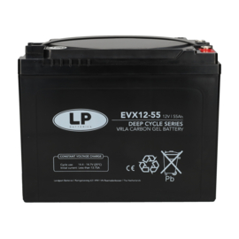 Deep Cycle AGM/GEL Accu 12V 55Ah LP EVX12-55 / 223x123x175 mm