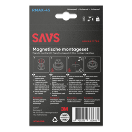 Magnetische montageset 45mm t.b.v. koolmonoxidemelder