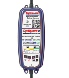 OptiMate 2 DUO 12V / 12,8V 2A druppellader TM550 Bronze