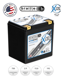 Braille XC15.0-750-1 Superieure Motorsport Lithium Accu 12,8V 15h 192Wh ﻿+R LiFePO4 174x132x177mm