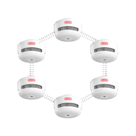 X-Sense 10 jaar compacte draadloze koppelbare rookmelder XS01-W detecteert rook Multipack
