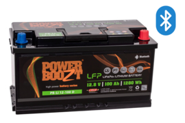 Powerboozt Lithium Accu 12.8V 100 Ah 1280Wh met Bluetooth BP-Li 12-100 D / 353x175x190mm