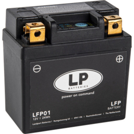 LFP01 12,8V 24Wh ﻿LiFePO4 powersport startaccu 92x52x90mm