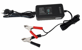 Powercell loodlader met laadindicatie 12V 2A met krokodillenbek connectors