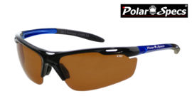 Polar Specs® Polariserende Zonnebril Velocity Sport PS9041 – Metallic Blue Frame – Polarized Brown – Medium – Unisex