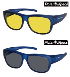 Polar Specs® Overzetbril PS5096 – Mat Navy Blue Satin – Polarized – Large – Unisex