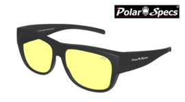 Polar Specs® Overzet Nachtbril PS5096 – Mat Black – Polarized Nightdriving – Large – Unisex