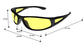 Polar Specs® Full Wrap PS9027/Shiny Black/Medium