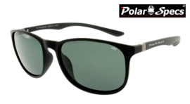 Polar Specs® Polariserende Zonnebril Continental PS9091 – Mat Black – Polarized Green – Small/Medium – Unisex