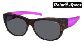Polar Specs® Overzet Zonnebril PS5097 – Mat Havana/Pink – Polarized Black – Medium – Women