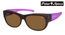 Polar Specs® Overzet Zonnebril PS5097 – Mat Havana/Pink – Polarized Brown – Medium – Women