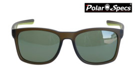 Polar Specs® Polariserende Zonnebril Wayfarer Sport PS9016 – Mat Bruin/Groen – Polariserend Groen – Medium/Large
