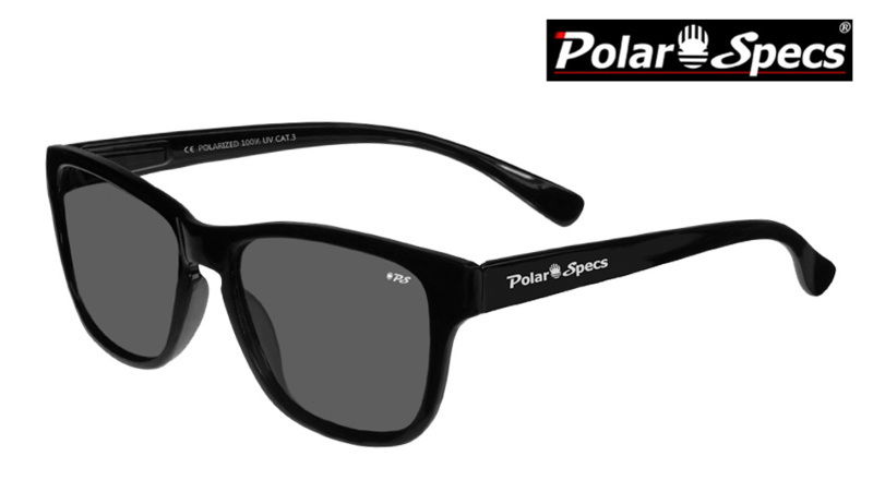 Polar Specs® Polariserende Zonnebril Wayfarer Classic PS9011 – Shiny Black – Polarized Black – Small – Unisex