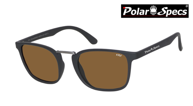 Polar Specs® Polariserende Zonnebril Iconic PS9095 – Mat Zwart – Polariserend Bruin – Medium