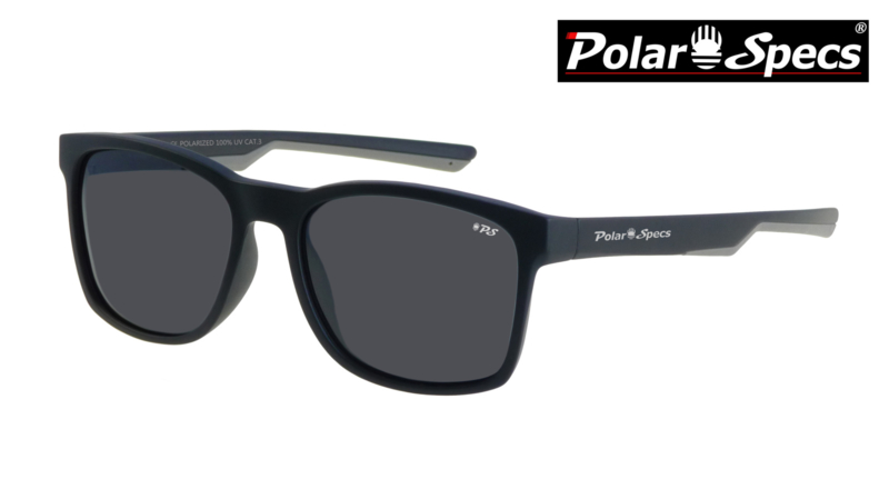 Polar Specs® Polariserende Zonnebril Wayfarer Sport PS9016 – Mat Zwart/Grijs – Polariserend Zwart – Medium/Large