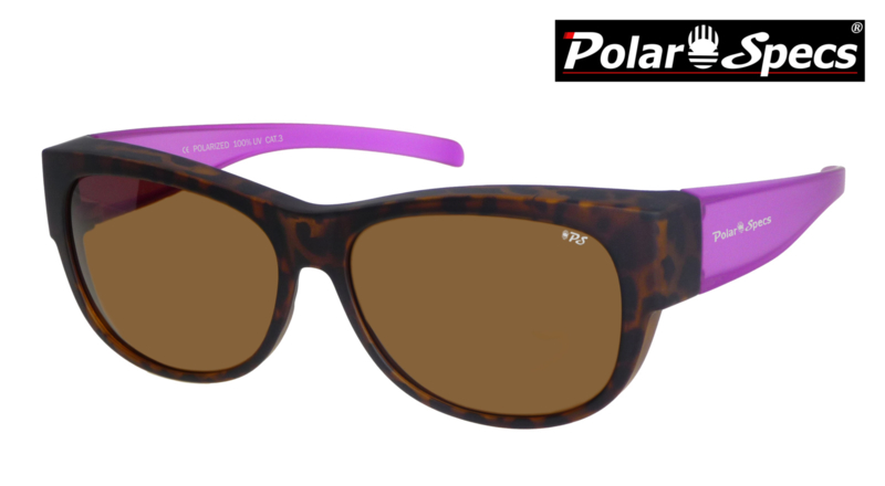 Polar Specs® Overzet Zonnebril PS5097 – Mat Havana/Pink – Polarized Brown – Medium – Women