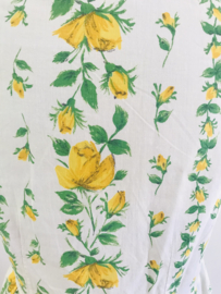 Vintage 70 ties jurk met gele roosjes (38)