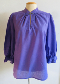 Vintage paarse 70 ties blouse (38)
