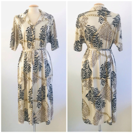 Vintage 70 ties jurk met toffe print