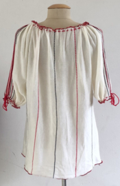 Vintage 70 ties boho Gebreide red/ white top